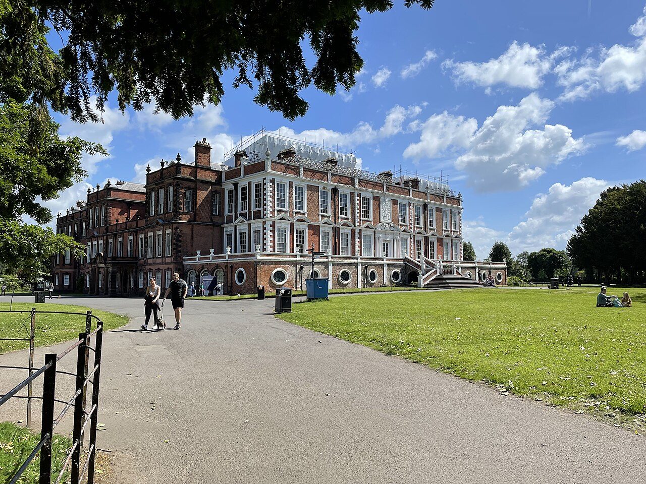 Croxteth Hall seen across the lawn on a sunny day