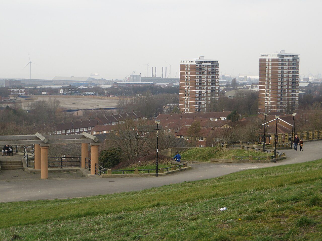 Looking across Everton Park towards the city