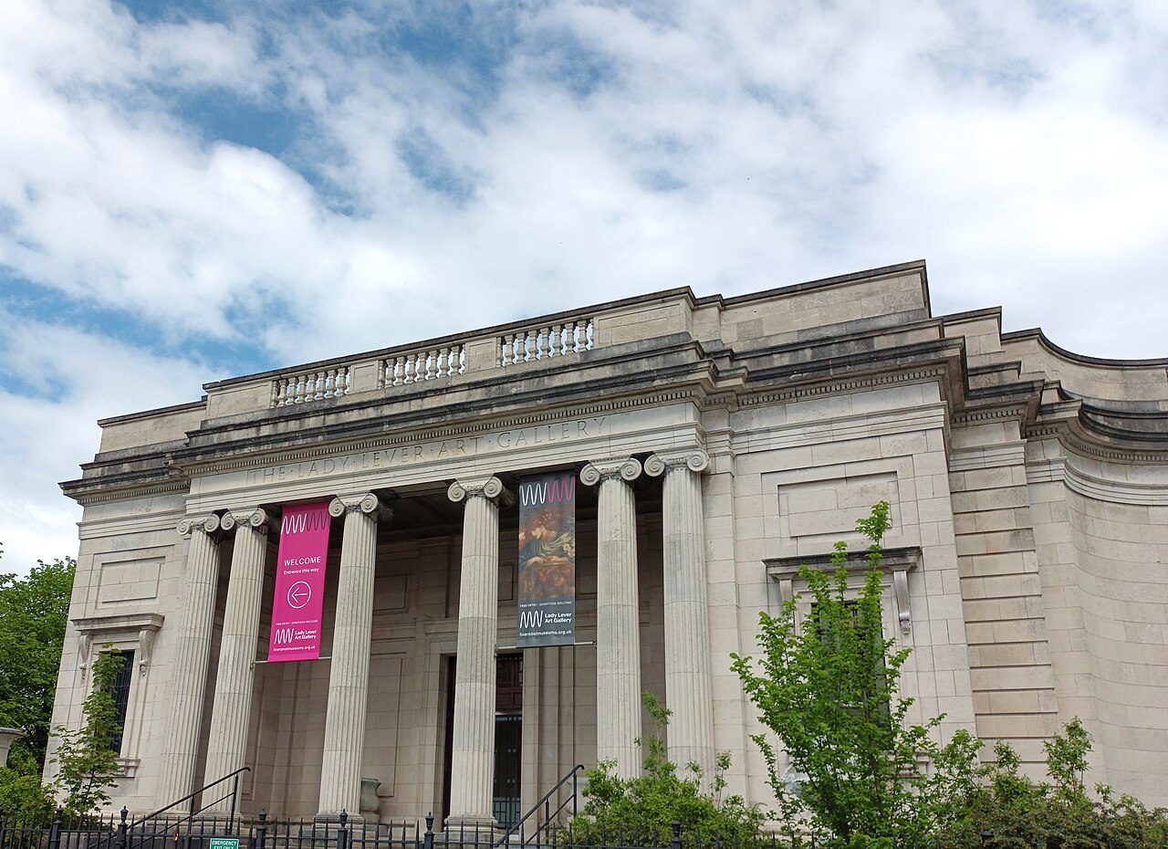 The white stone front of the Lady Lever Art Gallery in Port Sunlight