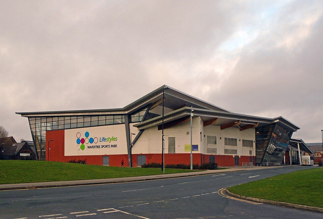 The front of Liverpool Aquatics Centre at Wavertree Sports Park