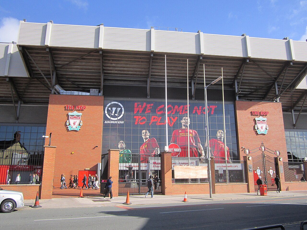 The Main Stand of Anfield stadium from Walton Breck Road