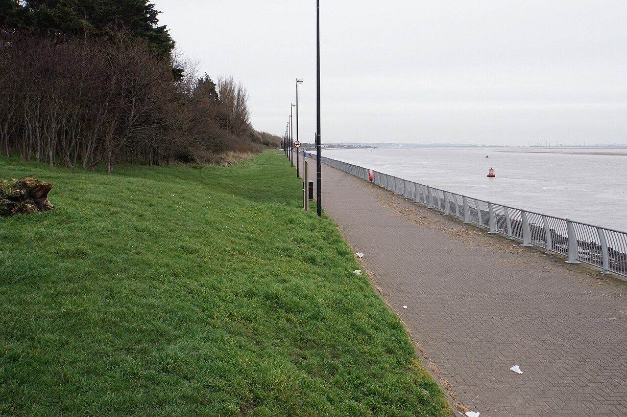 Otterspool Promenade beside the River Mersey
