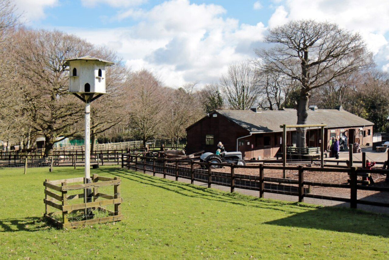 The dovecote and paddock at Tam O'Shanter Urban Farm, Bidston