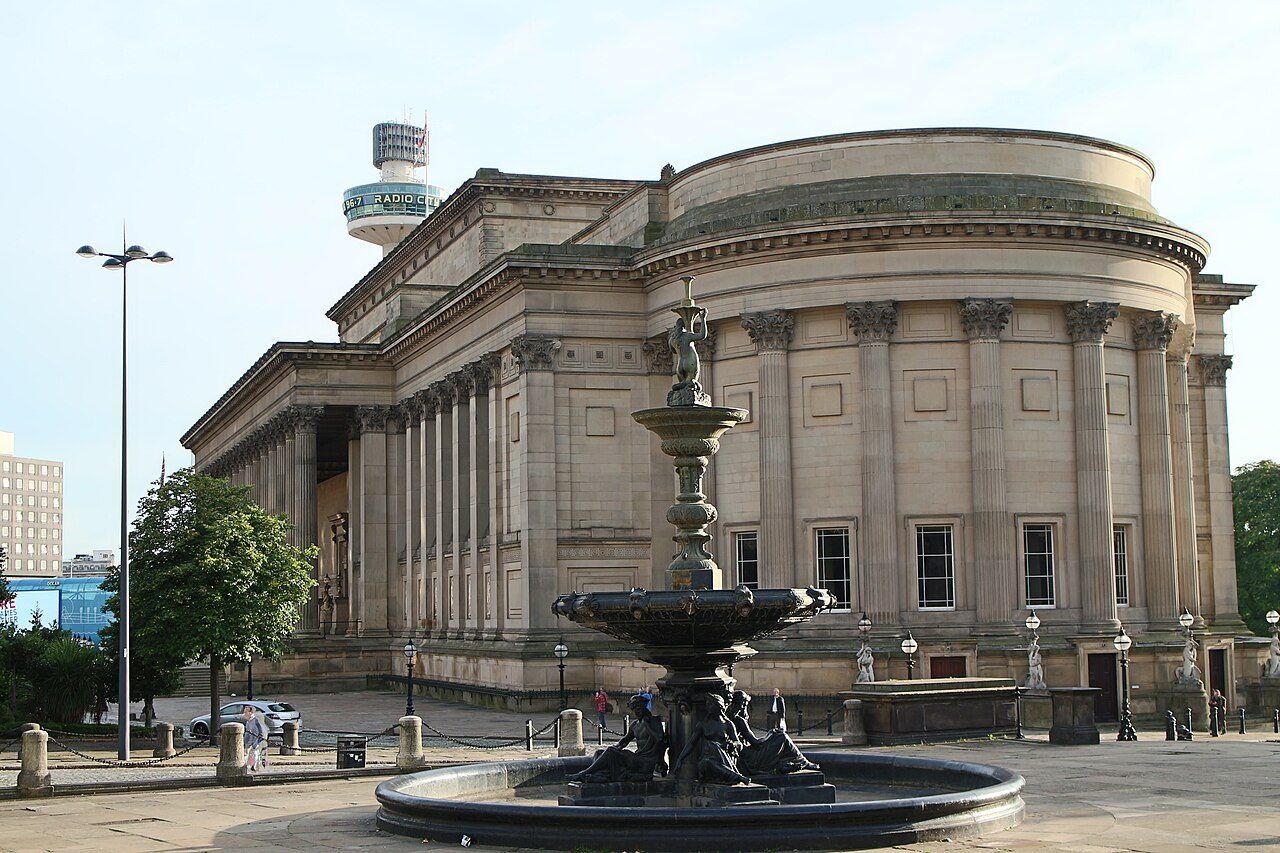 Liverpool Central Library and the round Picton Reading Room on William Brown Street