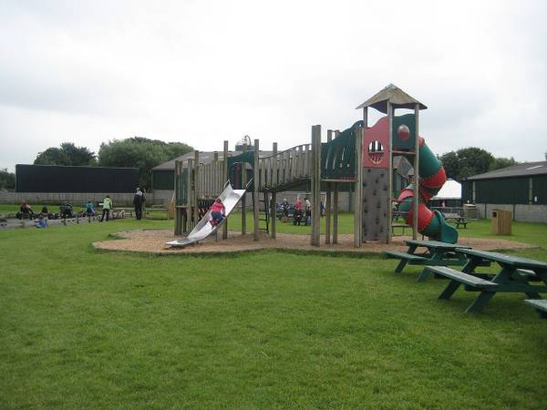 Outdoor play area at Farmer Ted's